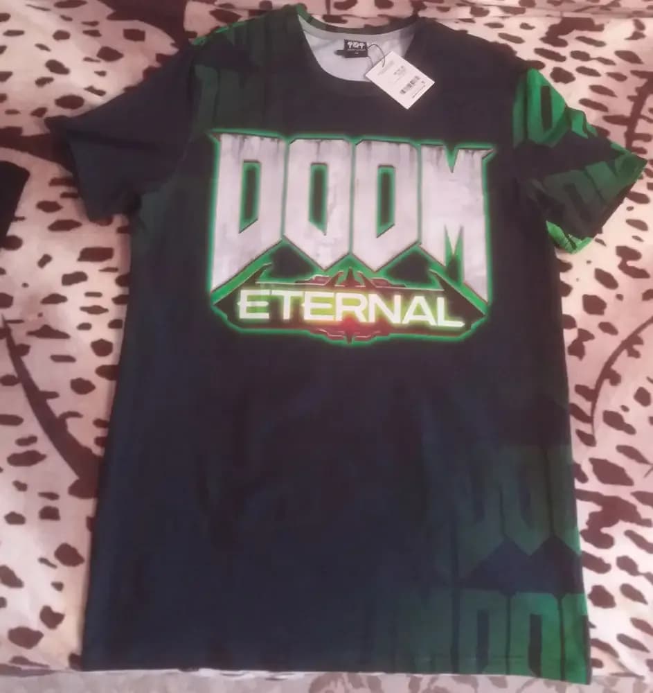 Фото-отзыв покупателя — Мужской лонгслив базовый с принтом «Дум — DOOM: ETERNAL.», Lacotton