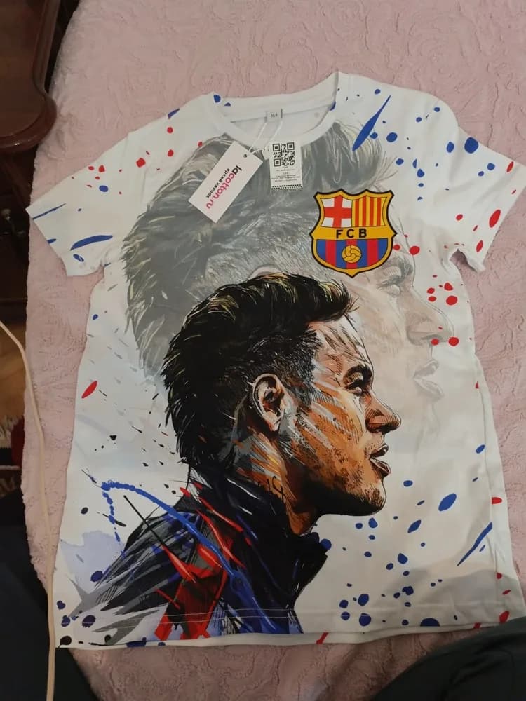 Фото-отзыв покупателя — Детский лонгслив с принтом «Неймар — NEYMAR — БАРСЕЛОНА», Lacotton
