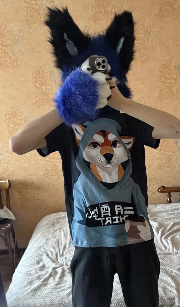 Фото-отзыв покупателя — Детское худи с принтом «Лисы — Furry fox», Lacotton