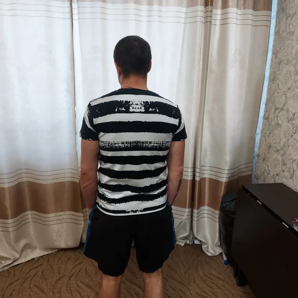 Фото-отзыв покупателя — Худи мужской базовый хлопок с принтом «Тельняшка ВМФ Череп Фуражка», Lacotton