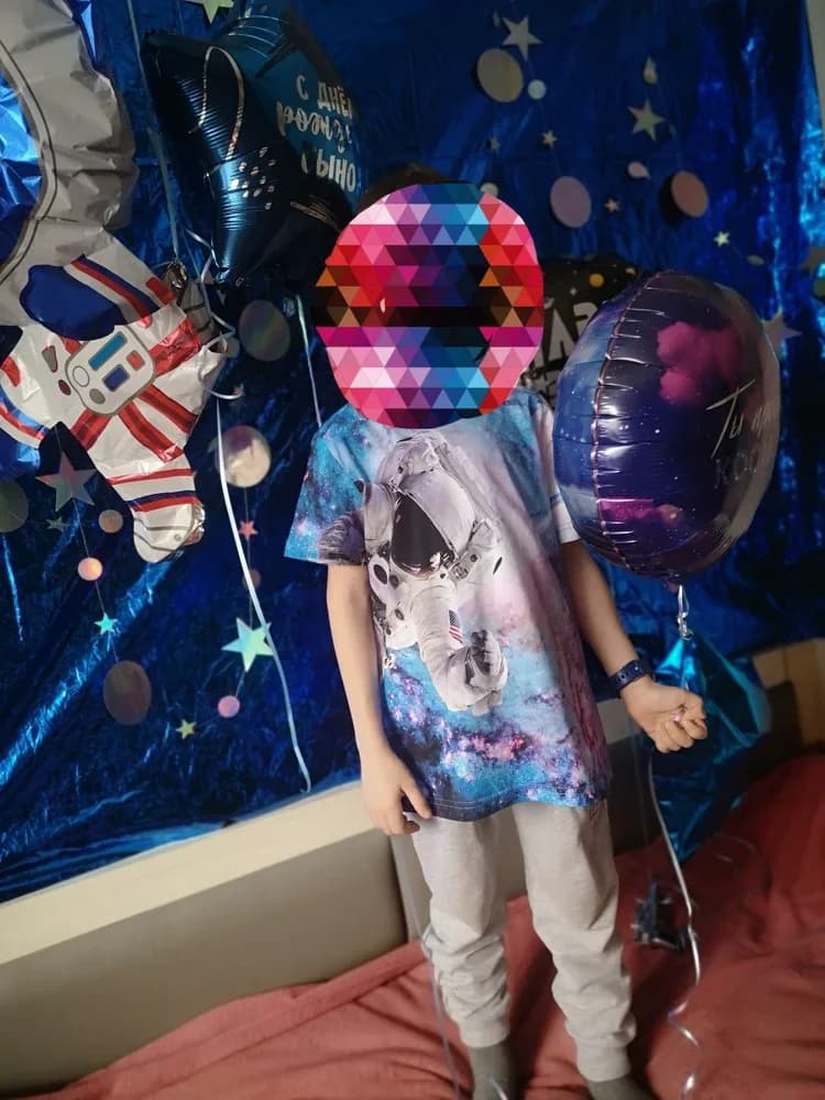 Фото-отзыв покупателя — Детское худи с принтом «Астрономия, космос — Космонавт», Lacotton