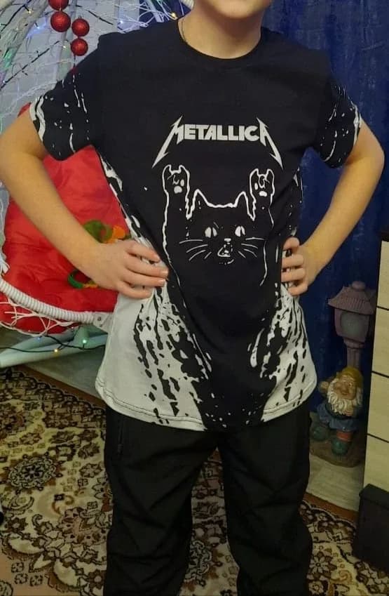 Фото-отзыв покупателя — Джинсовый рюкзак с принтом «Metallica — Мяуталлика — Meowtallica.», Lacotton