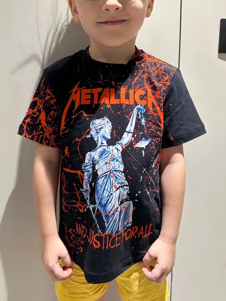 Фото-отзыв покупателя — Женская пижама с шортами с принтом «Metallica Металлика Металика — МЕТАЛИКА», Lacotton