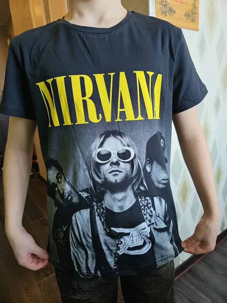 Фото-отзыв покупателя — Детское худи с принтом «Nirvana», Lacotton