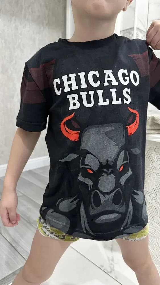 Фото-отзыв покупателя — Джинсовый рюкзак с принтом «НБА — CHICAGO BULLS ЯРОСТНЫЙ БЫК», Lacotton