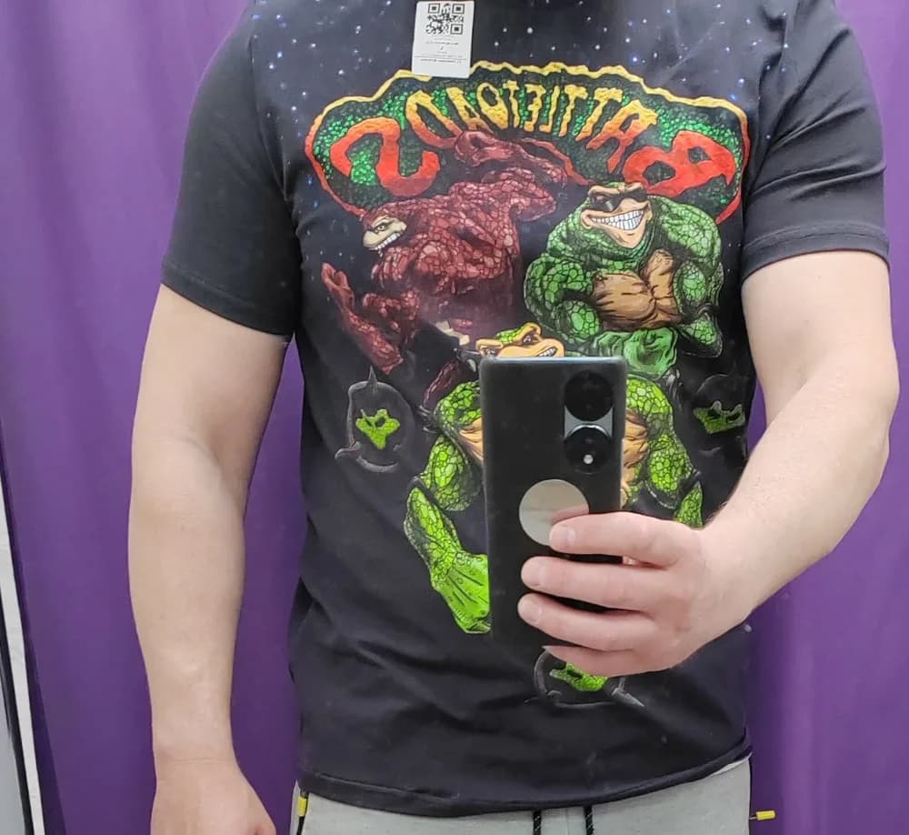 Фото-отзыв покупателя — Мужская футболка оверсайз с принтом «Battletoads», Lacotton