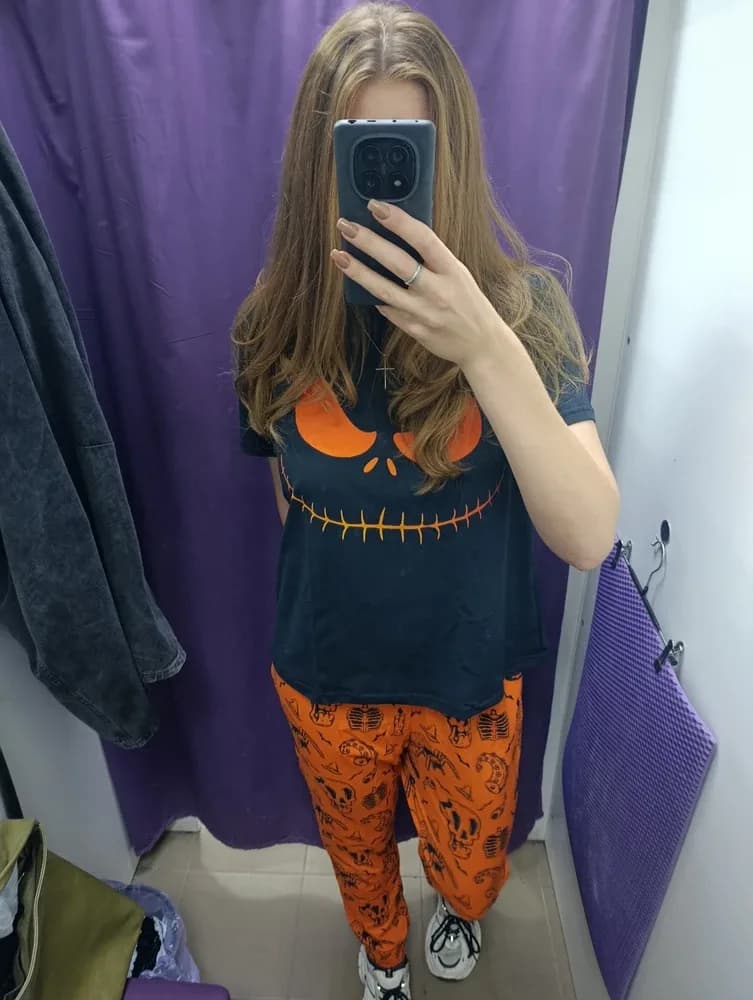 Фото-отзыв покупателя — S001 Hallween Orange Black, Lacotton