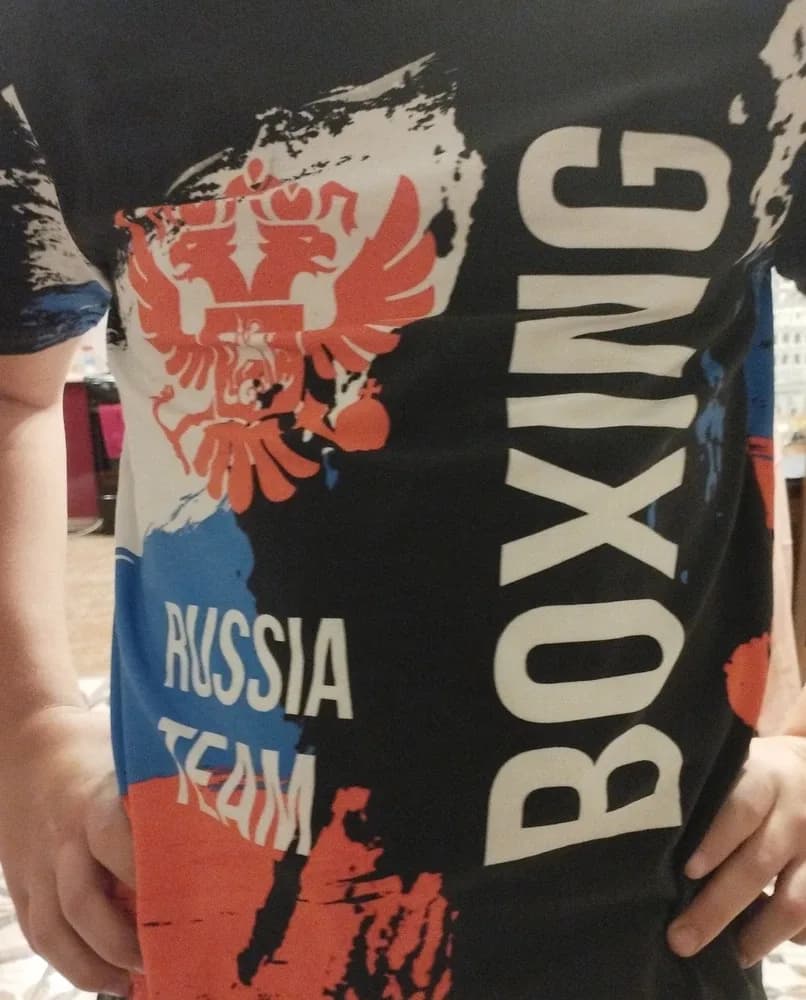 Фото-отзыв покупателя — Худи мужской базовый хлопок с принтом «Бокс — Boxing Russia Team», Lacotton