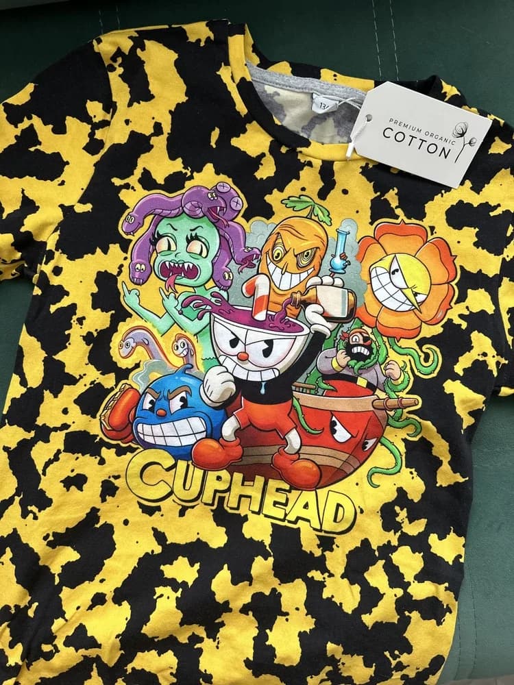 Фото-отзыв покупателя — Детский лонгслив с принтом «Cuphead», Lacotton