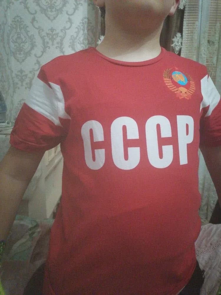 Фото-отзыв покупателя — Мужская базовая футболка с принтом «Сборная России — Лев Яшин ретро #2», Lacotton