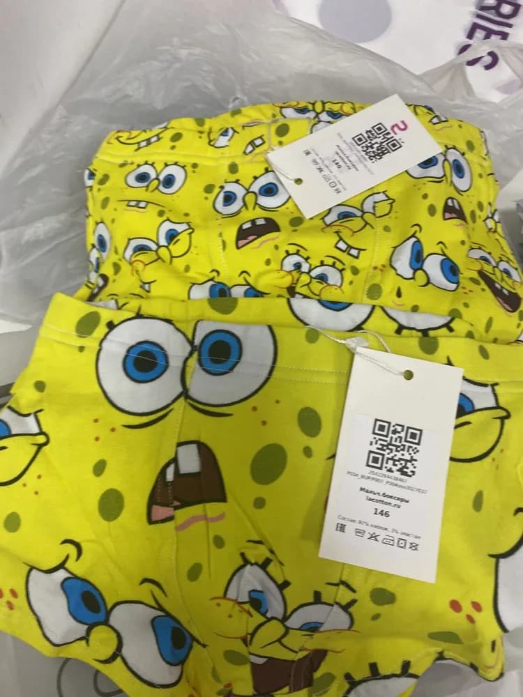 Фото-отзыв покупателя — Худи мужской базовый хлопок с принтом «Губка Боб — SpongeBob pattern», Lacotton