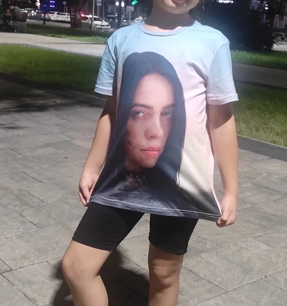 Фото-отзыв покупателя — Детское худи с принтом «Billie Eilish», Lacotton