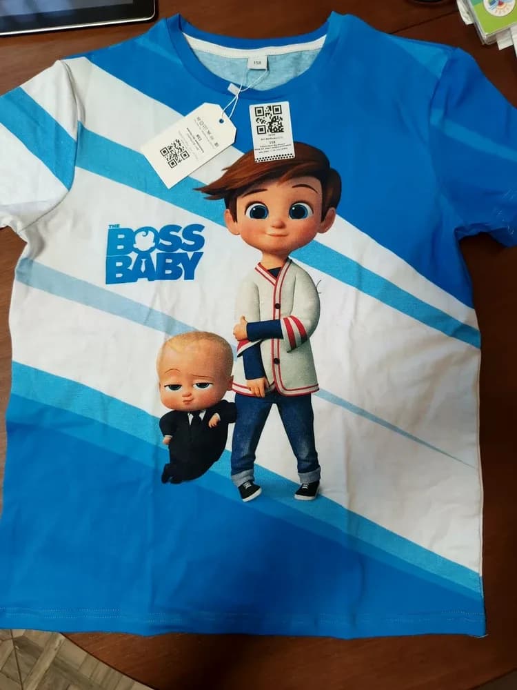 Фото-отзыв покупателя — Женская базовая футболка с принтом «Босс-молокосос — Boss Baby», Lacotton