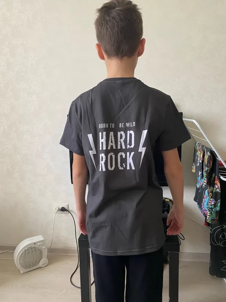 Фото-отзыв покупателя — Детское платье с принтом «Гитара — HARD ROCK ГИТАРА», Lacotton