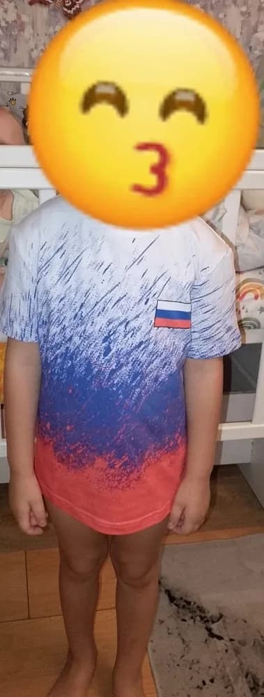 Фото-отзыв покупателя — Детская пижама с шортами с принтом «Флаг России — Россия», Lacotton