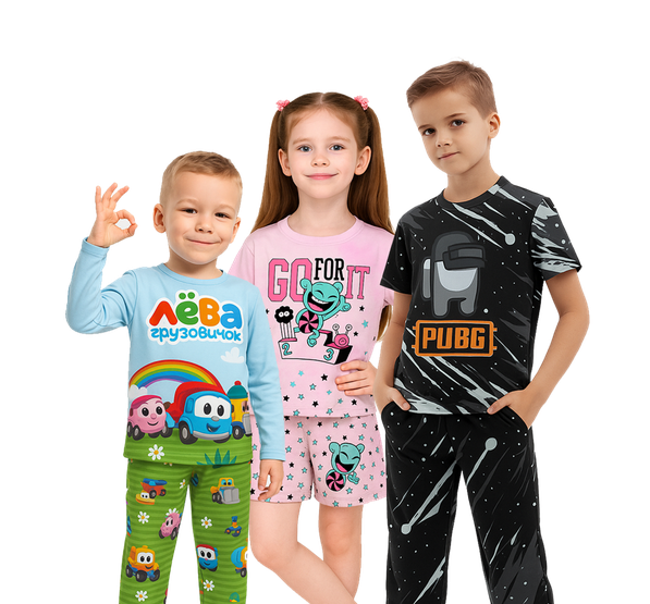 Детские и взрослые пижамы из натурального хлопка