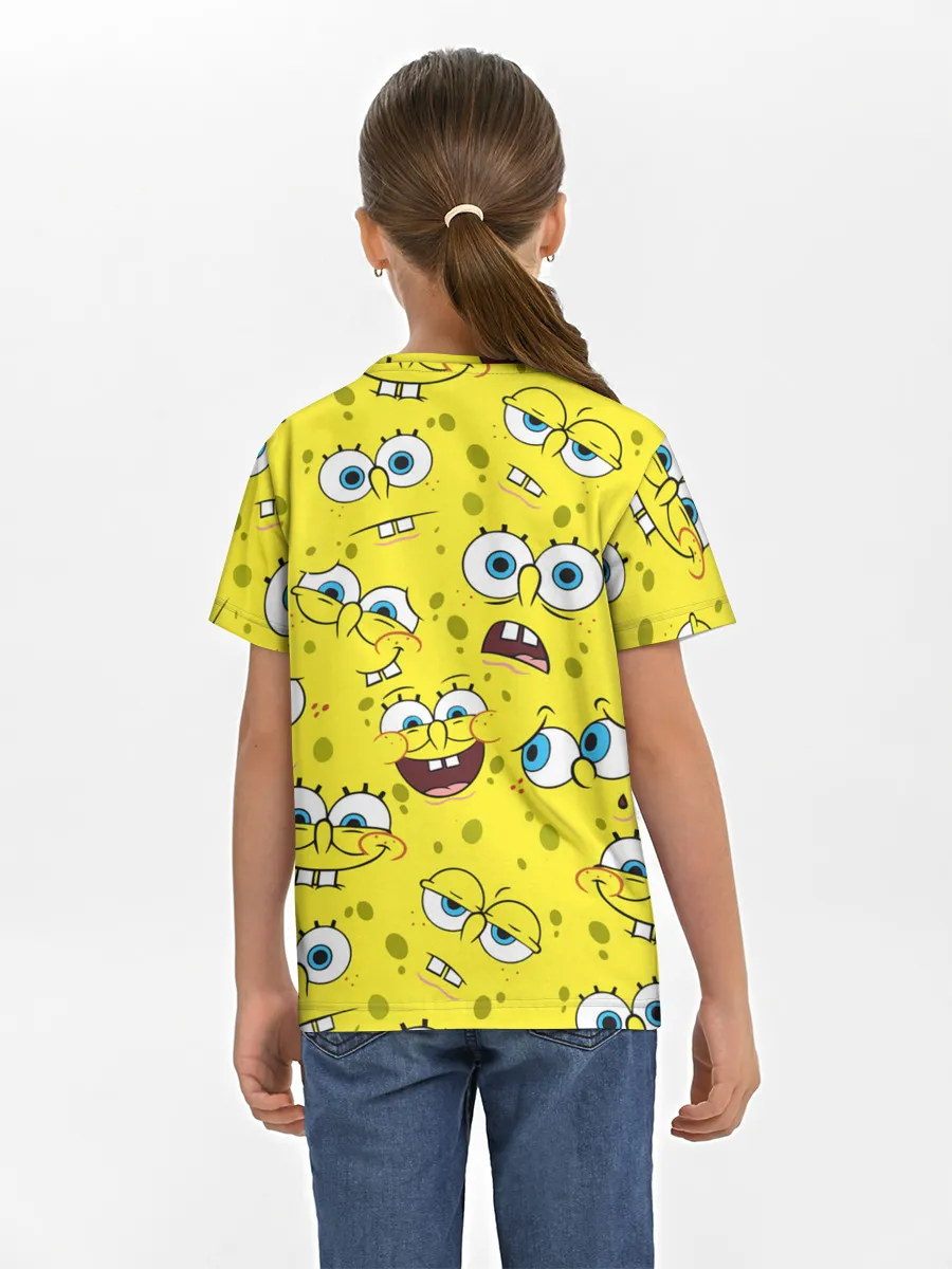 Детская базовая футболка / Губка Боб / SpongeBob pattern