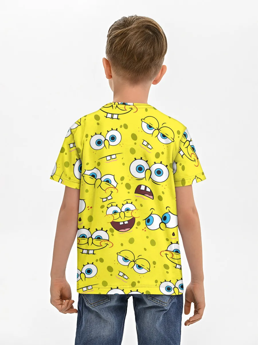 Детская базовая футболка / Губка Боб / SpongeBob pattern