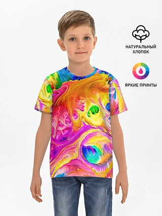 Детская базовая футболка / TIE DYE | ЯРКИЕ КРАСКИ