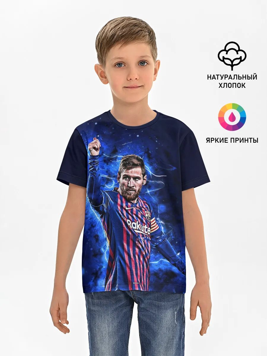 Детская базовая футболка / Lionel Messi | Barcelona | 10