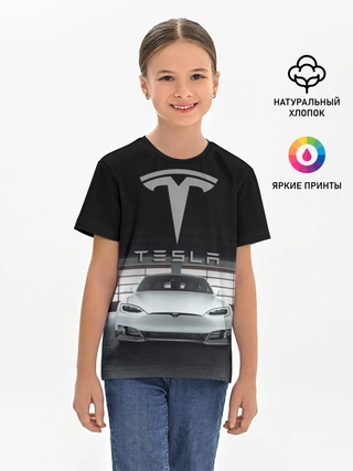 Детская базовая футболка / TESLA