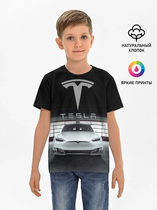 Детская базовая футболка / TESLA