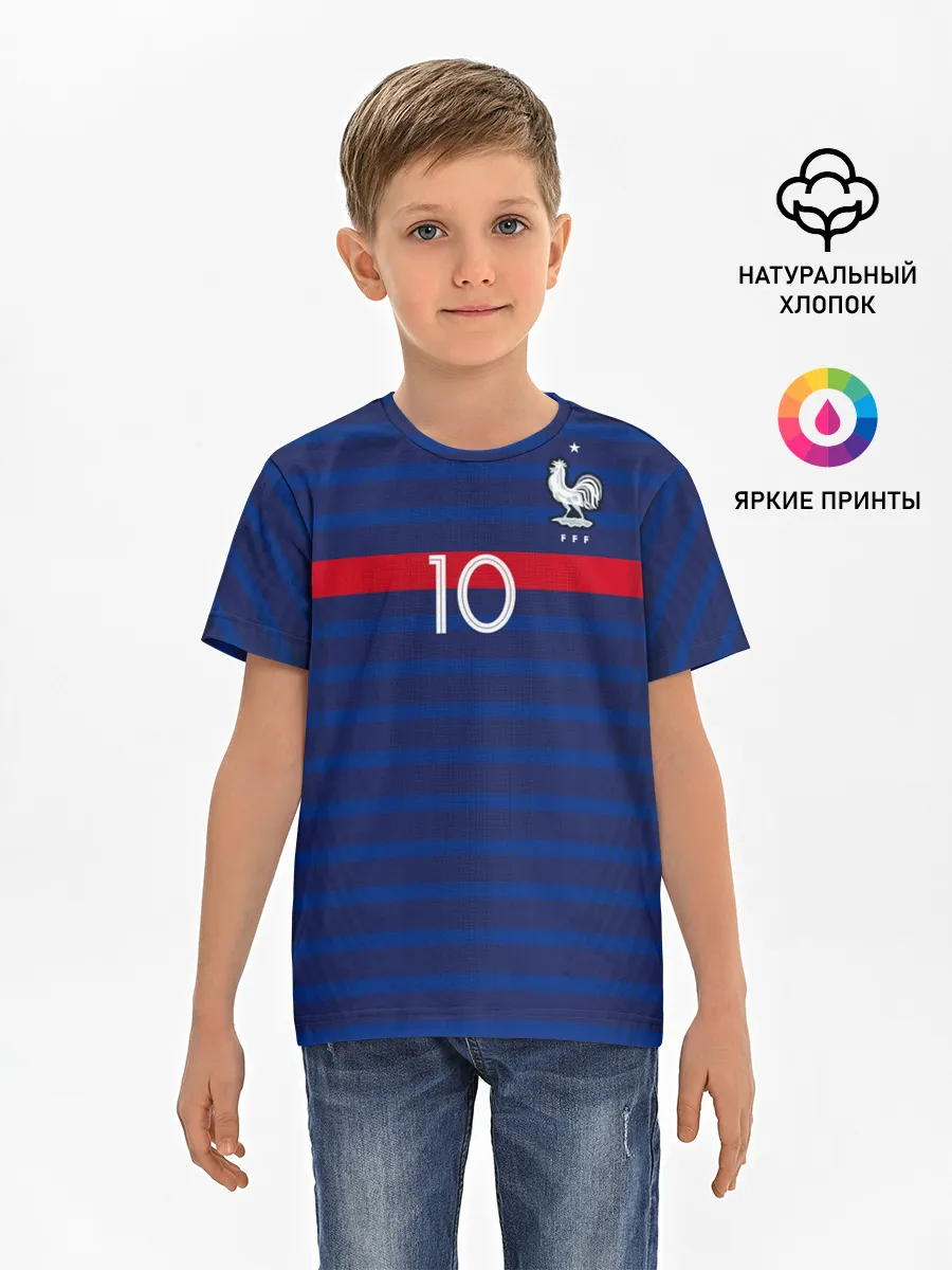 Детская базовая футболка / Mbappe home EURO 2020