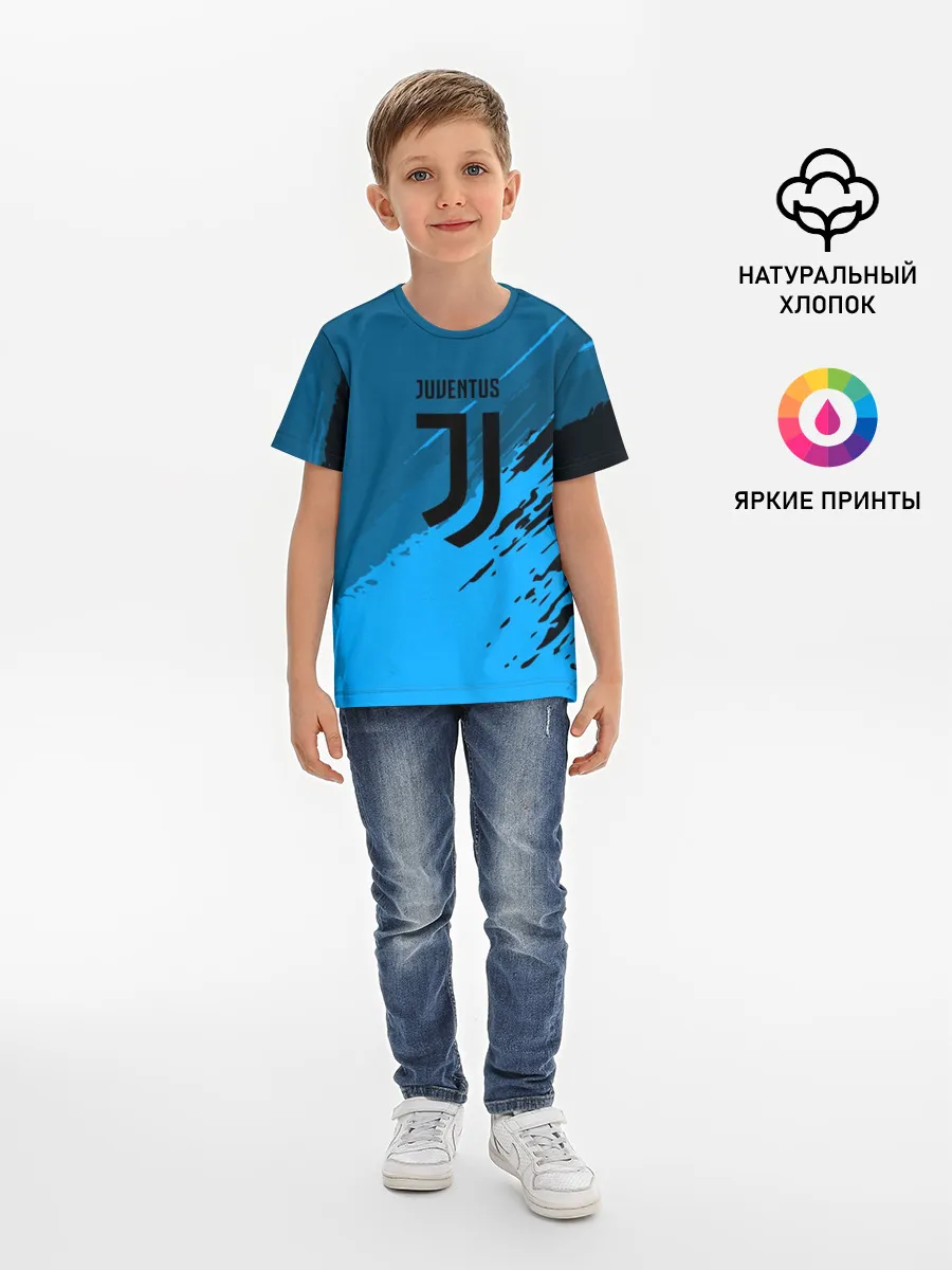 Детская базовая футболка / FC Juventus abstract style