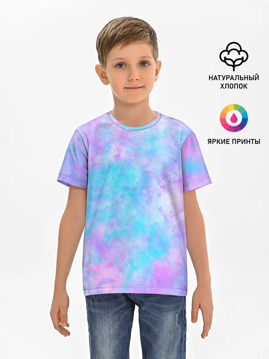 Детская базовая футболка / Мрамор Tie Dye