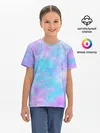 Детская базовая футболка / Мрамор Tie Dye