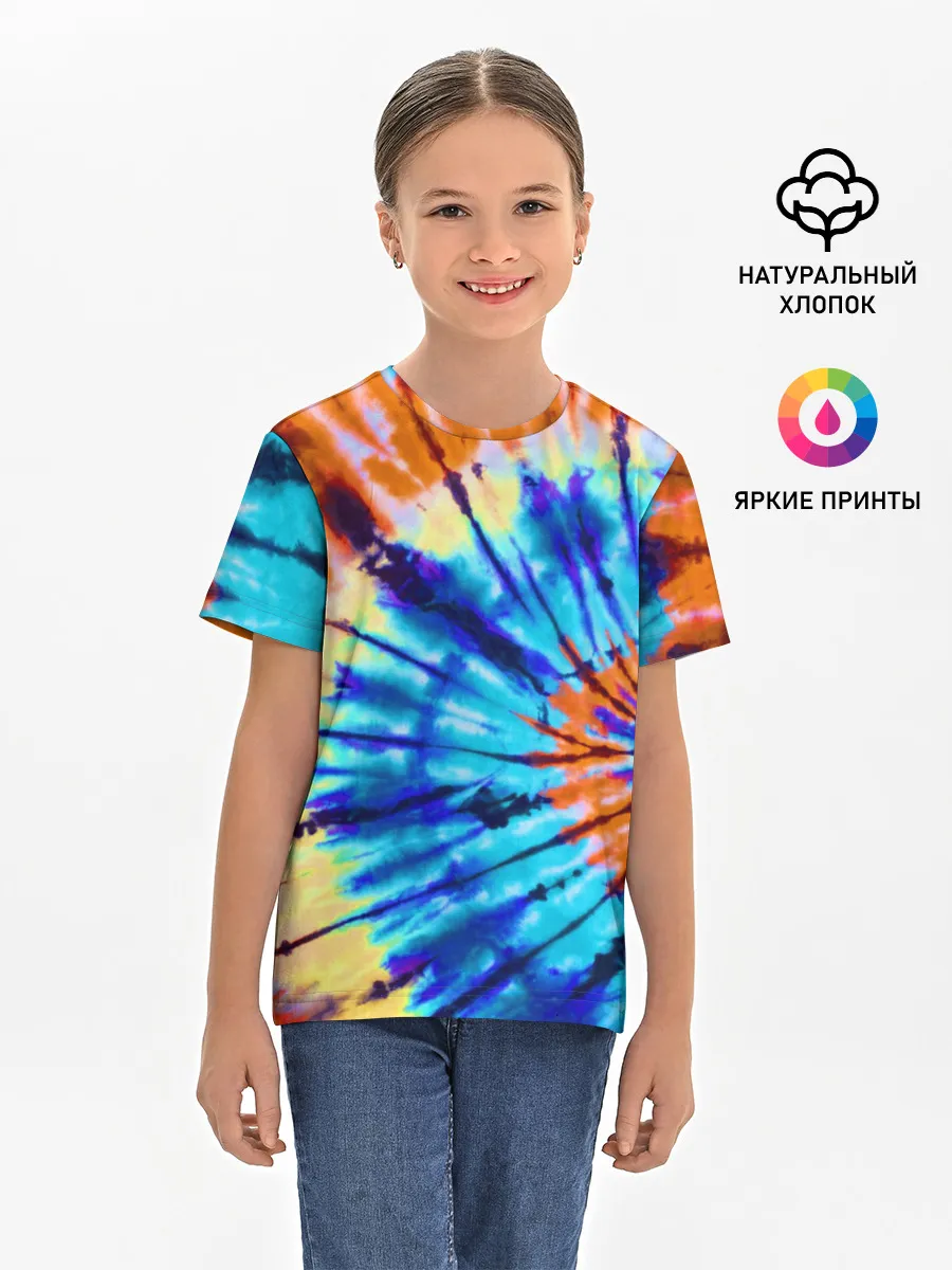 Детская базовая футболка / Tie dye