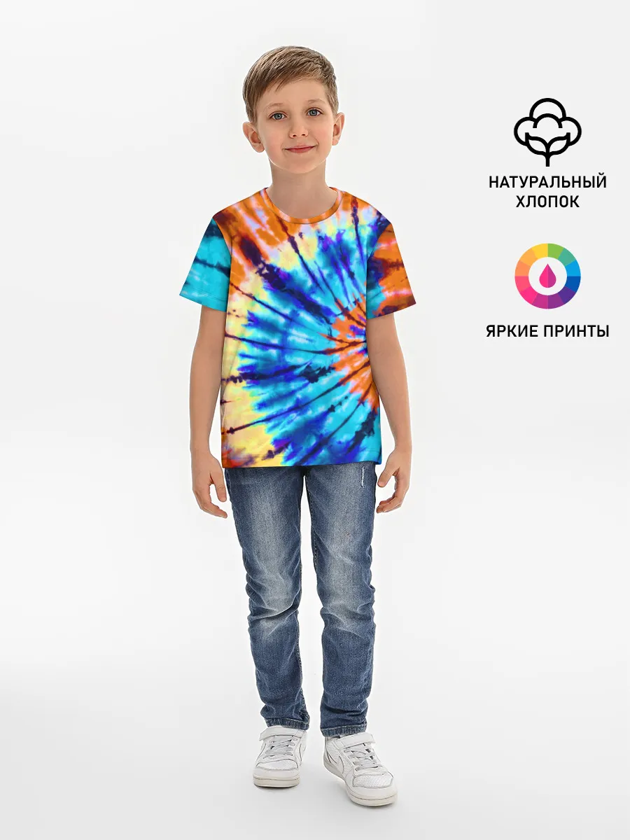 Детская базовая футболка / Tie dye