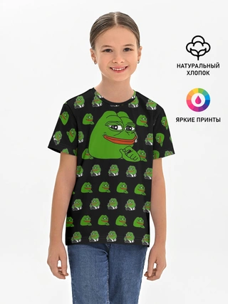 Детская базовая футболка / Frog Pepe