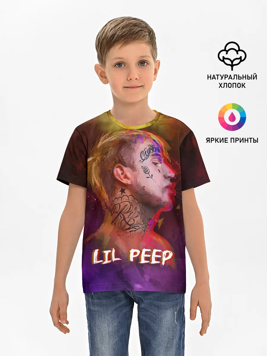 Детская базовая футболка / Lil Peep ART