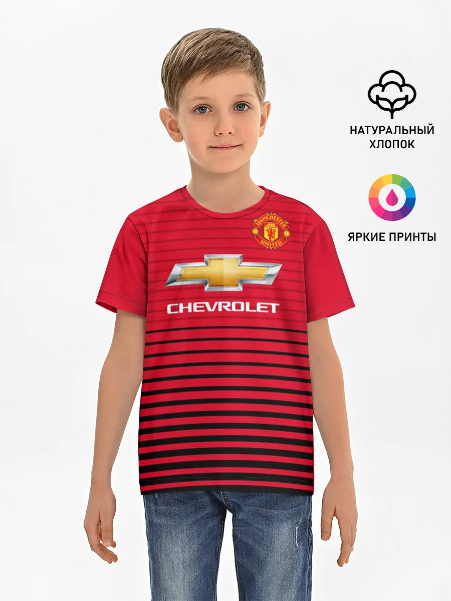 Детская базовая футболка / Man United Форма Home 18/19