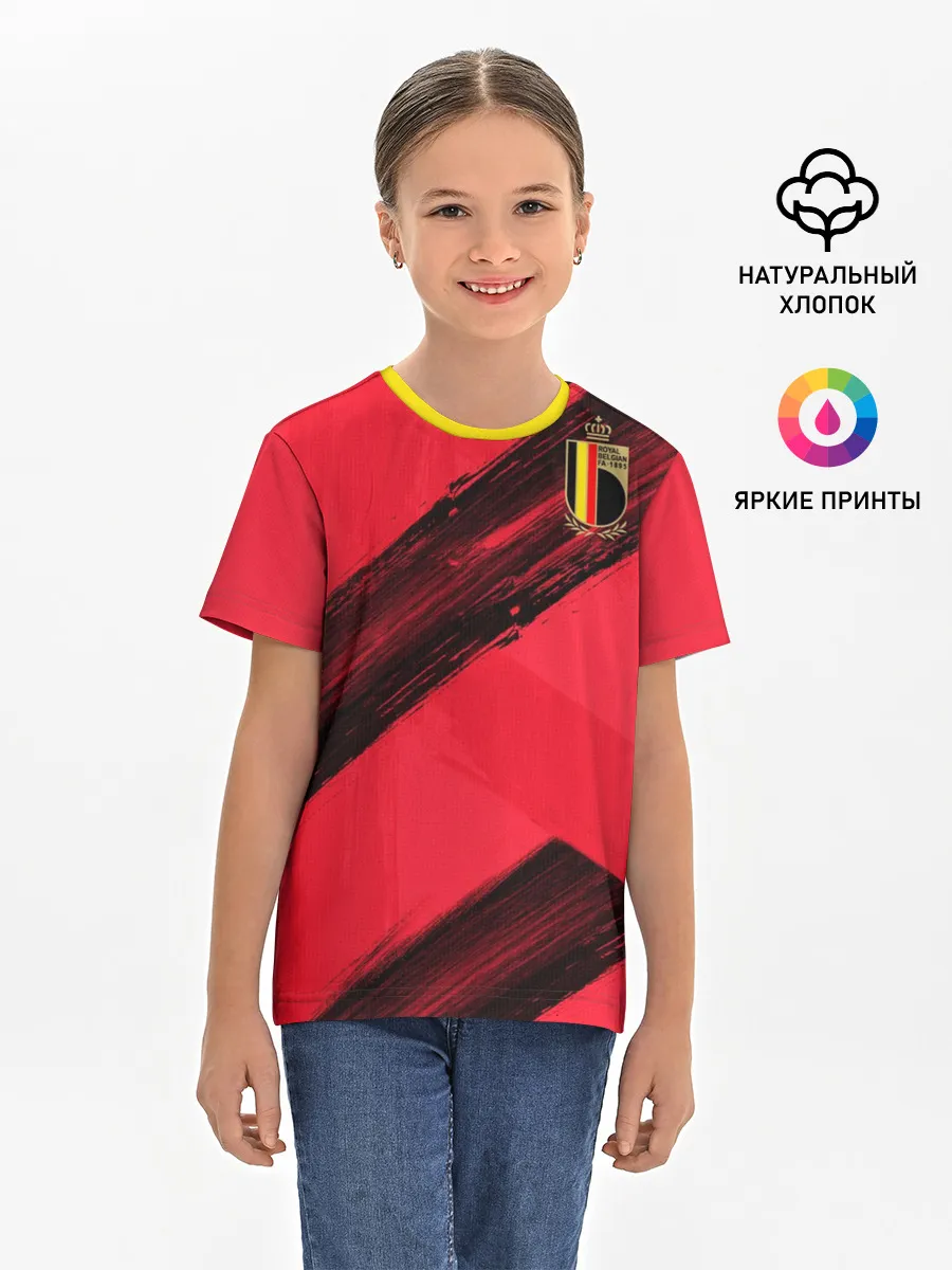 Детская базовая футболка / Belgium home EURO 2020