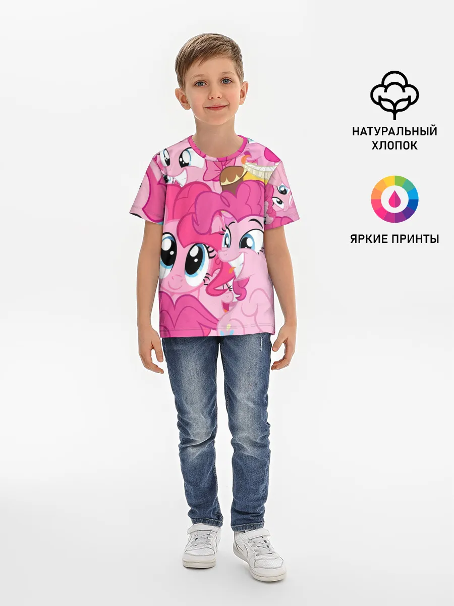 Детская базовая футболка / Pinkie Pie pattern