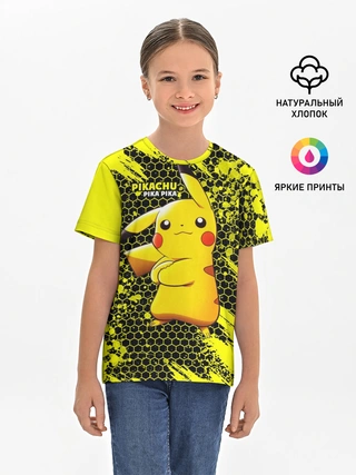 Детская базовая футболка / Pikachu Pika Pika