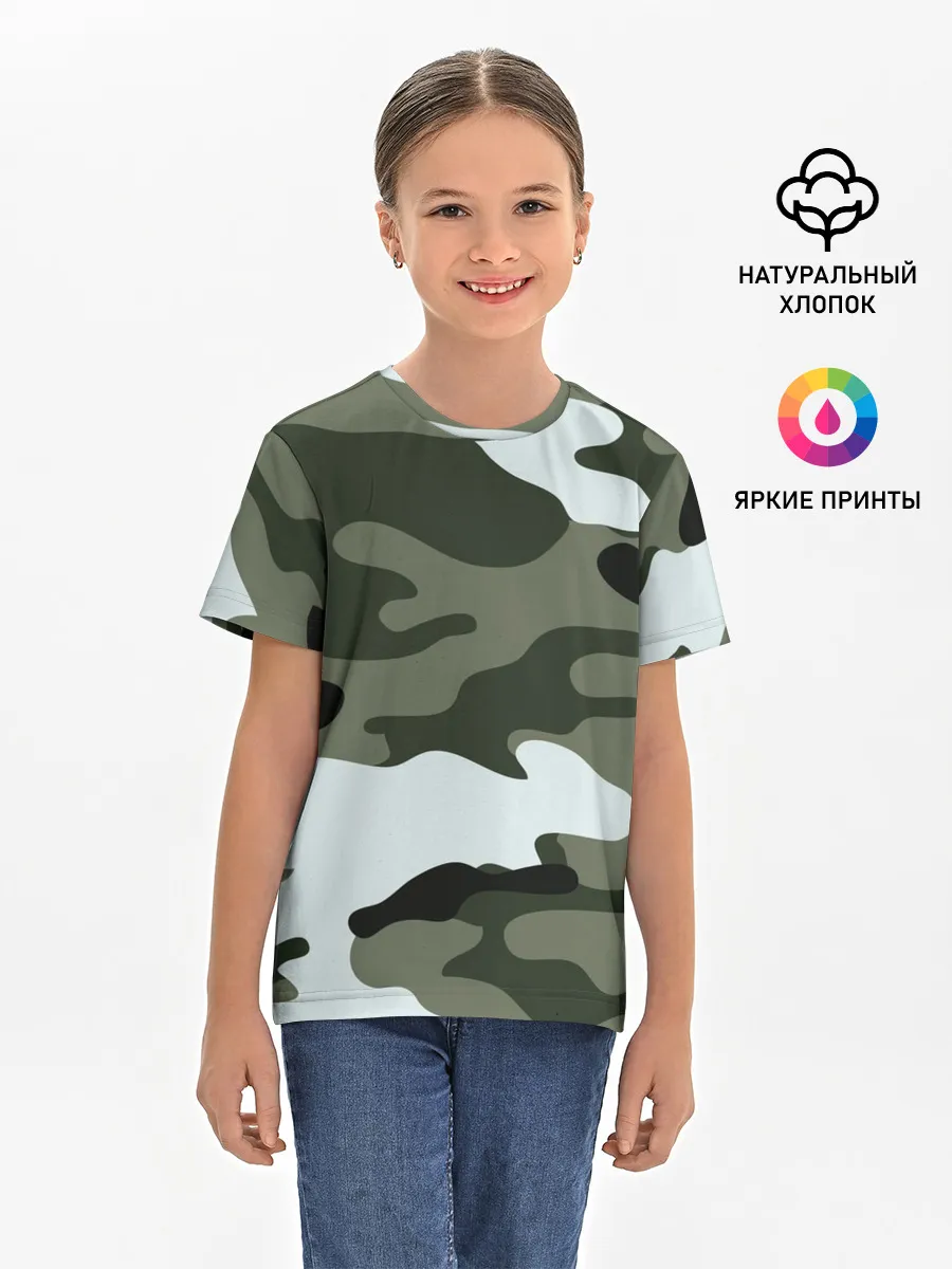 Детская базовая футболка / camouflage 2