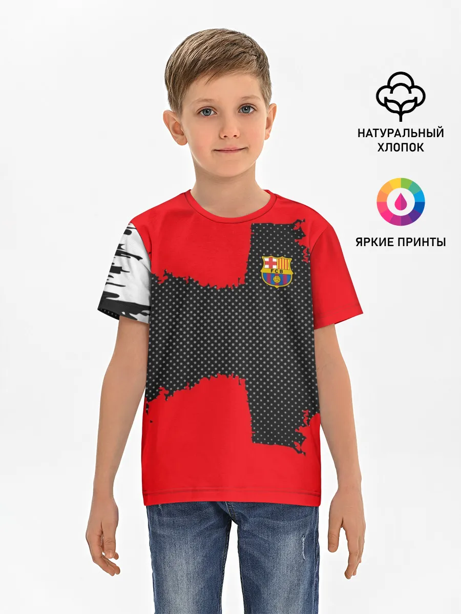 Детская базовая футболка / BARCELONA SPORT RED