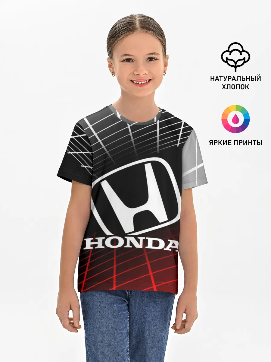 Детская базовая футболка / HONDA / ХОНДА / СЕТКА