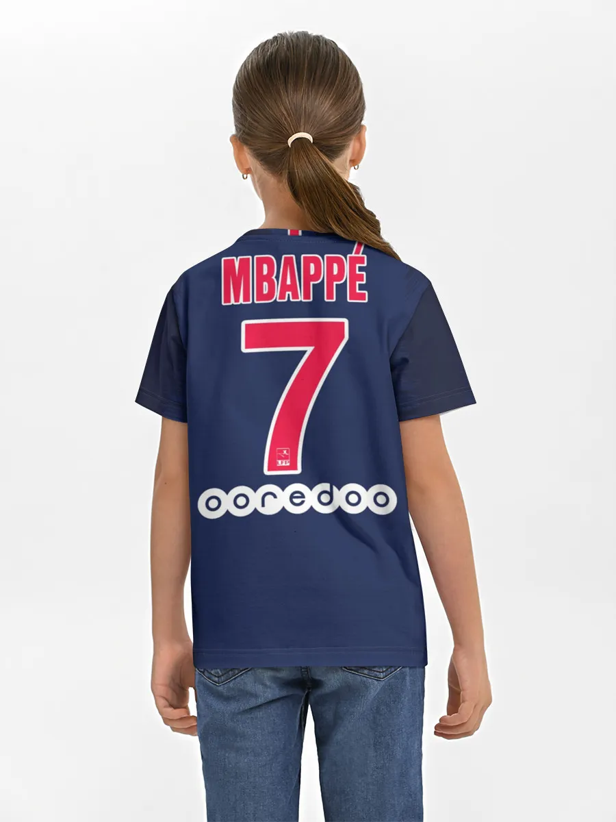 Детская базовая футболка / Mbappe home 18-19