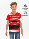 Детская базовая футболка / PORSCHE / ПОРШЕ / RED STYLE