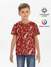 Детская базовая футболка / The Flash Logo Pattern