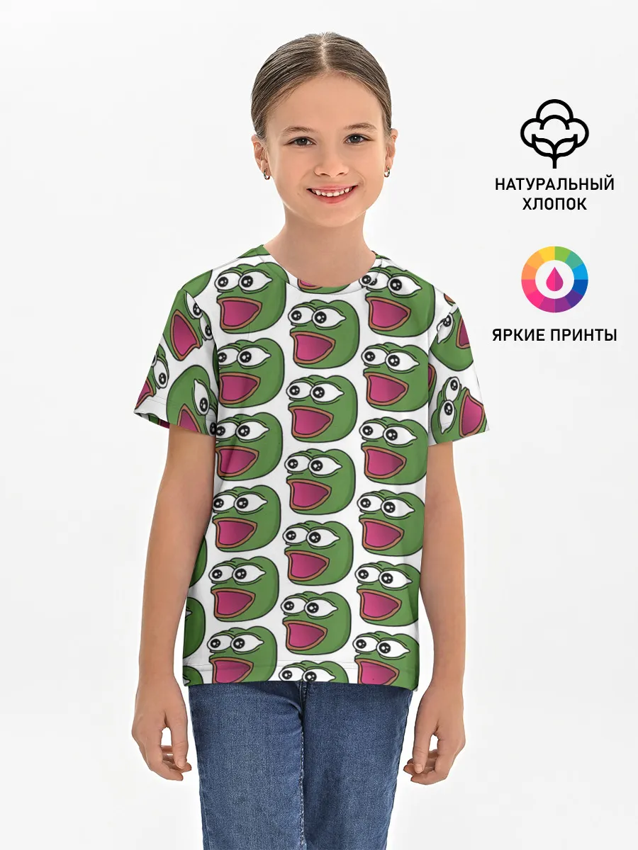 Детская базовая футболка / Poggers Pattern