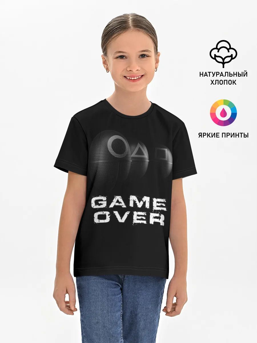 Детская базовая футболка / ИГРА В КАЛЬМАРА GAME OVER