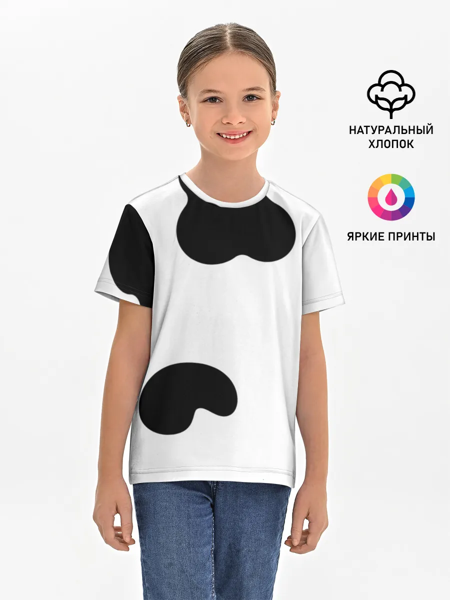 Детская базовая футболка / Cow print