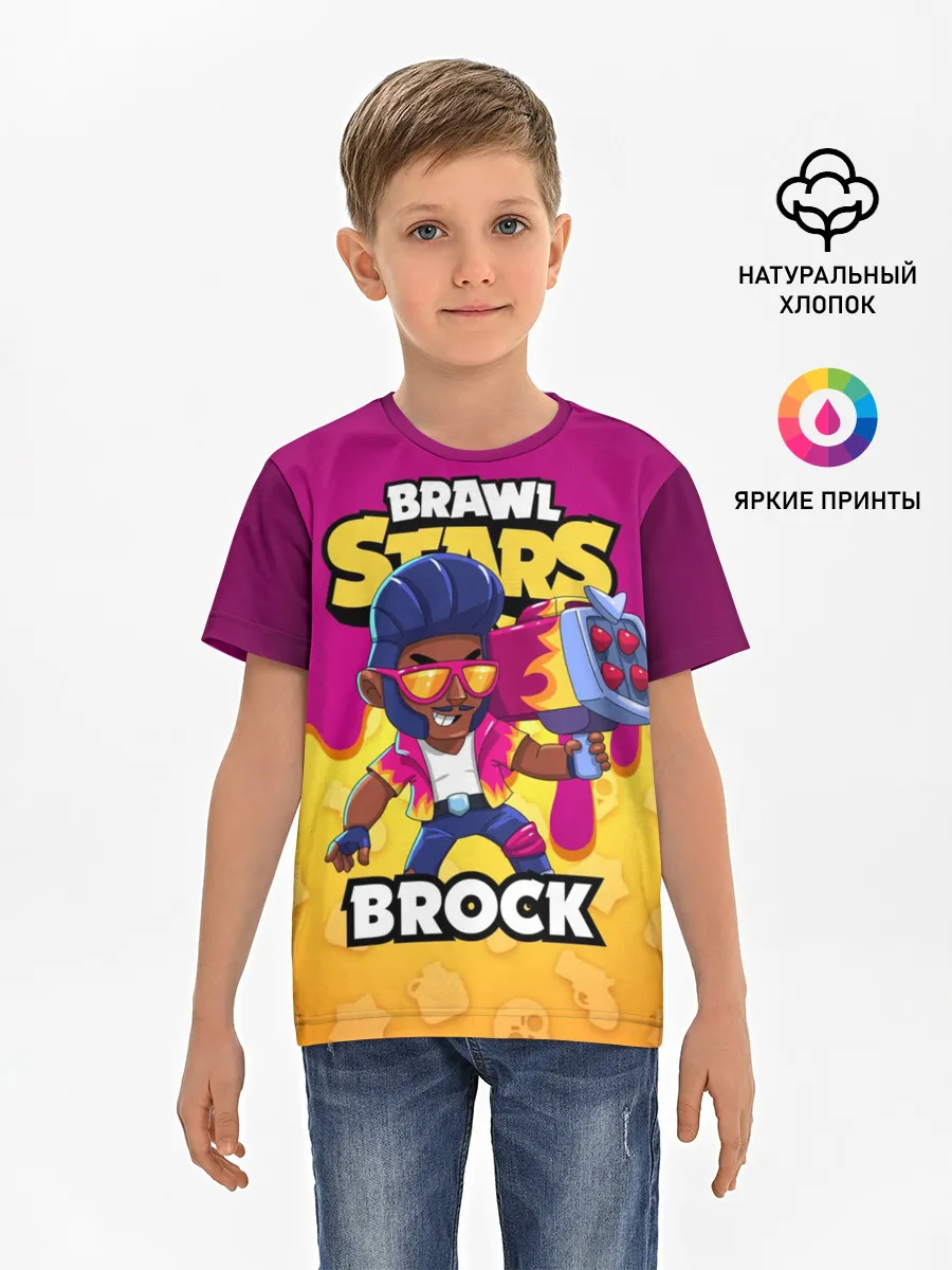 Детская базовая футболка / BRAWL STARS BROCK