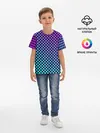 Детская базовая футболка / Checkerboard gradient