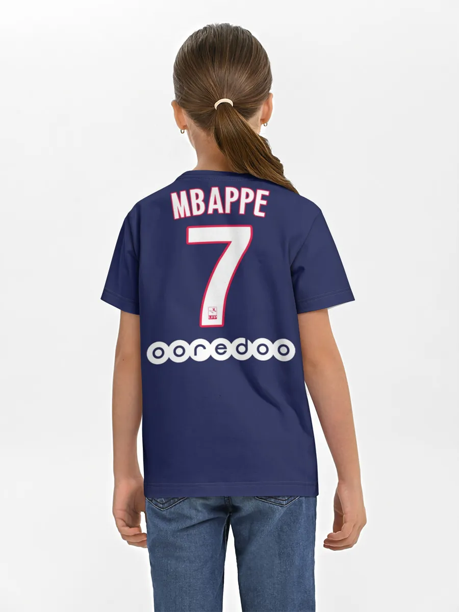 Детская базовая футболка / Mbappe Home 19-20